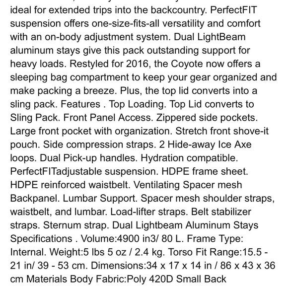 Kelty Coyote 80 - Picture 4 of 4